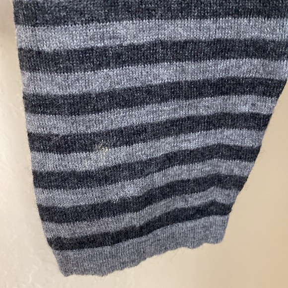 Eileen Fisher Wool/Alpaca Sweater Tunic Womens M Grey stripe Lagenlook longline - Picture 4 of 7